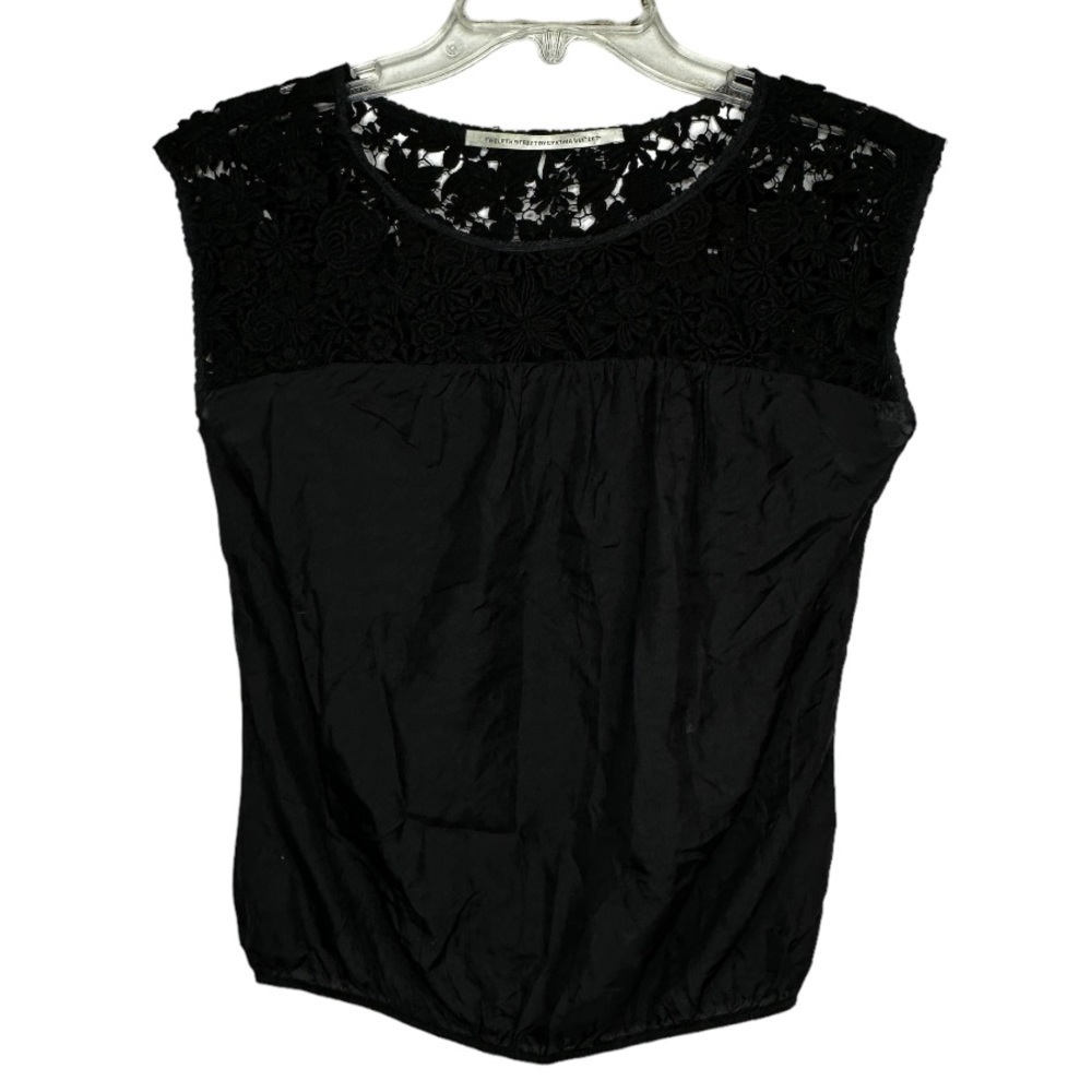 Twelfth‎ Street by Cynthia Vincent Black Silk Top